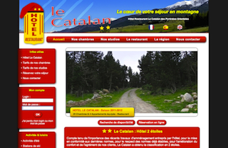 Site internet vitrine de l'Hôtel Le Catalan à La Cabanasse 66210 dans les Pyrénées Orientales.